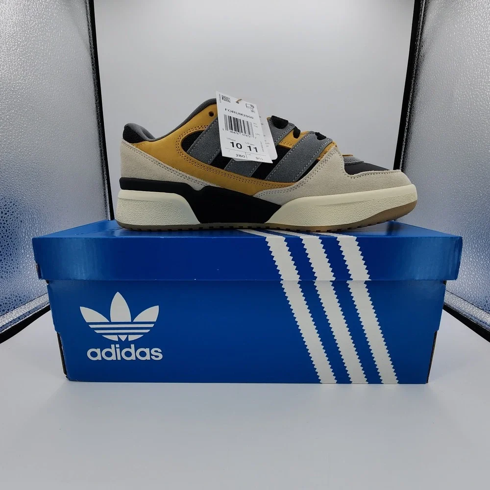 Adidas Originals Forum 2000 Shoes Mens 10 Black Oat Off White Leather NEW‎